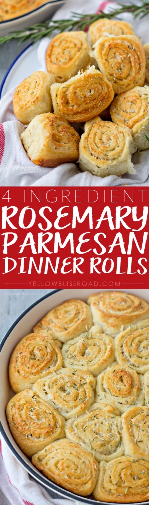 Parmesan Rosemary Dinner Rolls - Yellow Bliss Road