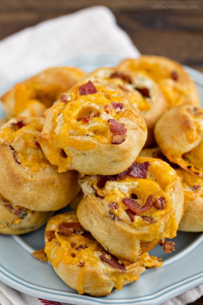 Cheddar Bacon Ranch Pinwheels Yellow Bliss Road