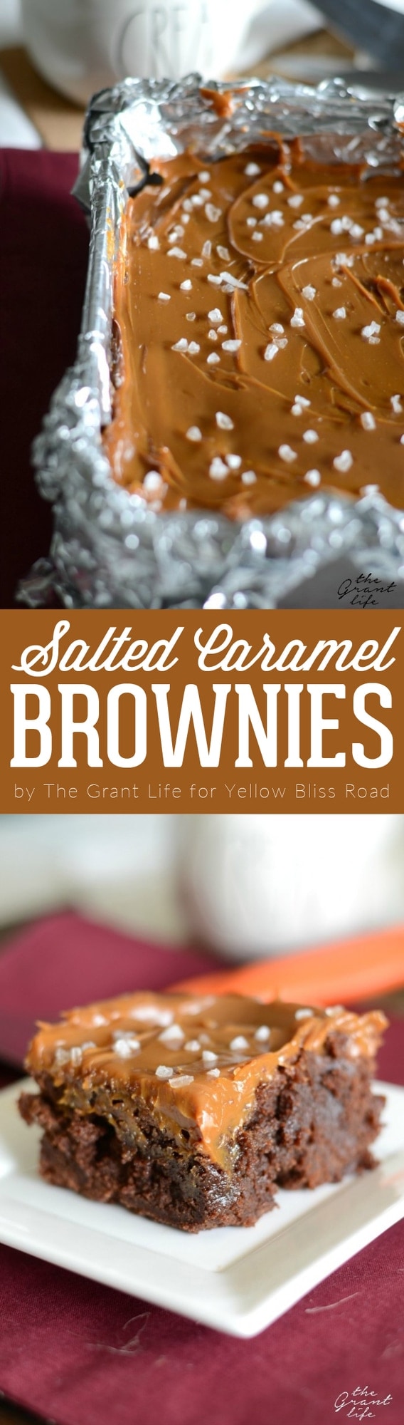 Decadent Salted Caramel Brownies are the perfect dessert recipe for salted caramel lovers - Thick, chewy brownies slathered with creamy salted caramel