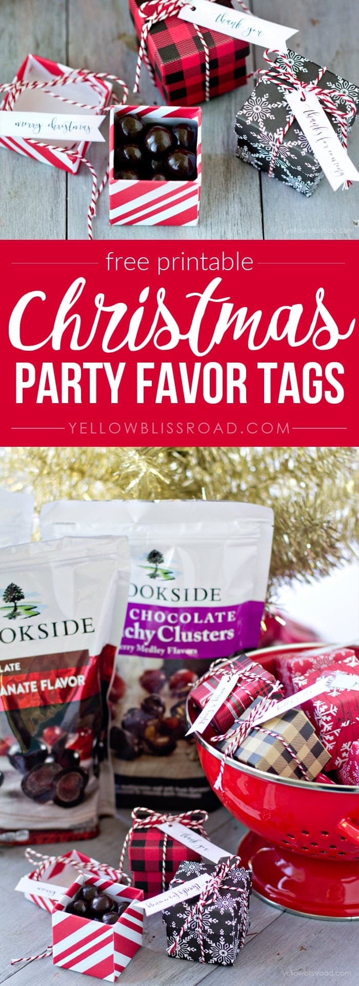 Free printable Christmas Party Favor tags