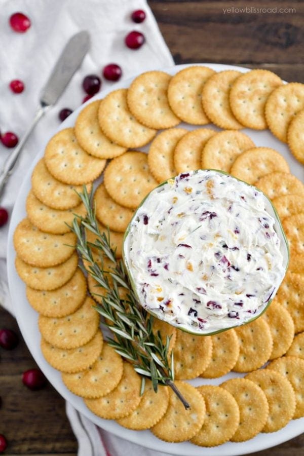 Cranberry Rosemary Cheese Spread Yellow Bliss Road