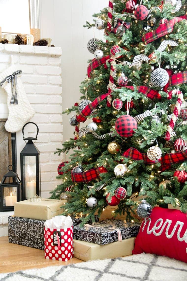 Classic Reds and Rustic Plaids Christmas Home Tour 2015 | Christmas Decor |Christmas Tree