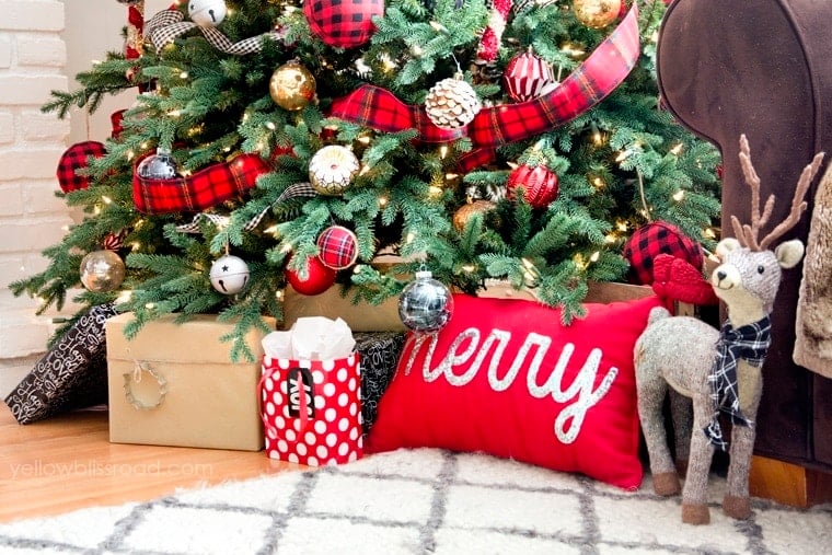 Classic Reds and Rustic Plaids Christmas Home Tour 2015 | Christmas Decor |Christmas Tree