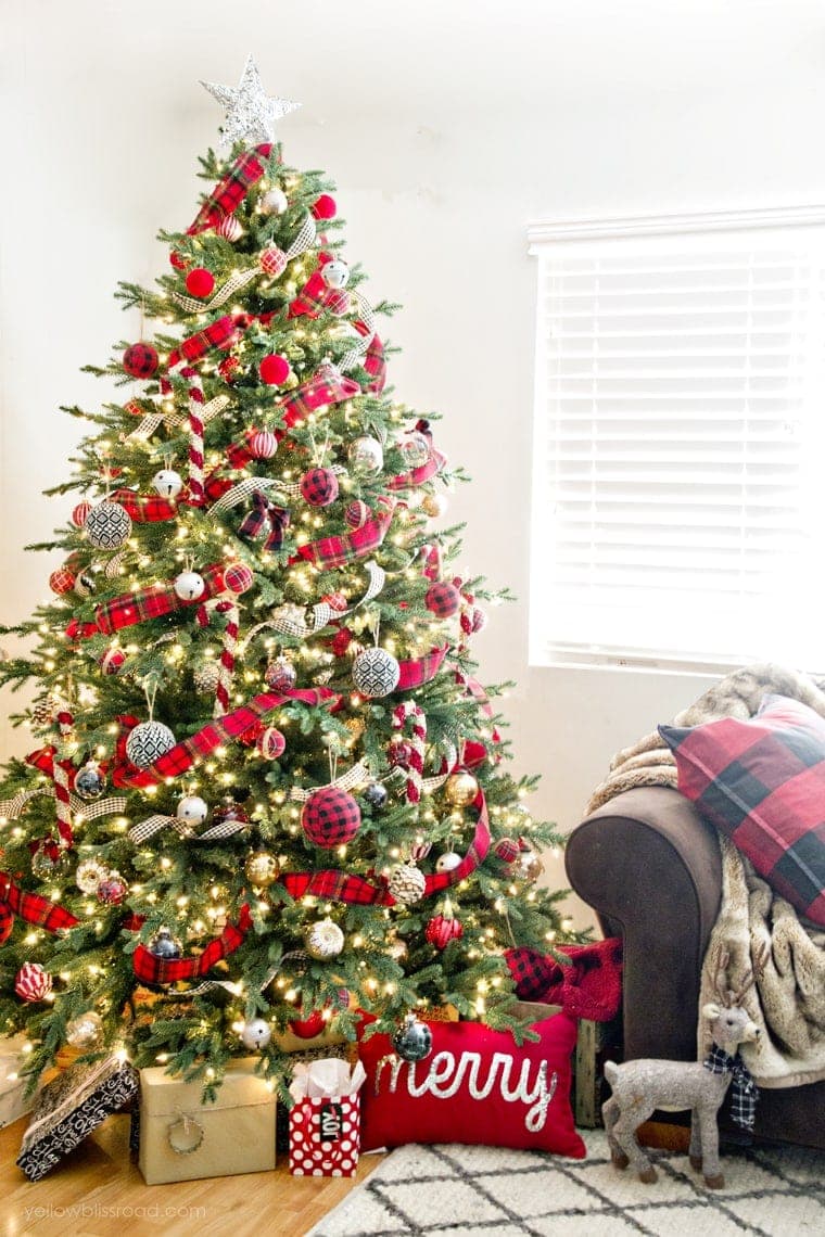 Classic Reds and Rustic Plaids Christmas Home Tour 2015 | Christmas Decor | Christmas Tree 