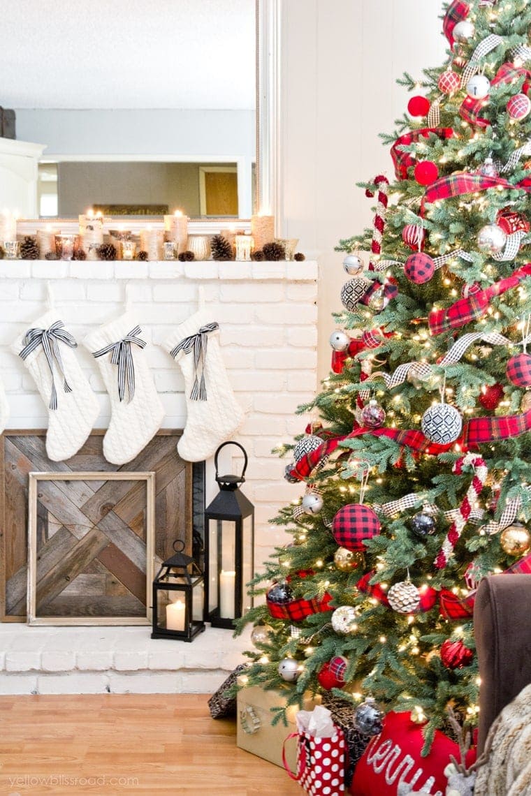 Classic Reds and Rustic Plaids Christmas Home Tour 2015 | Christmas Decor |Christmas Tree