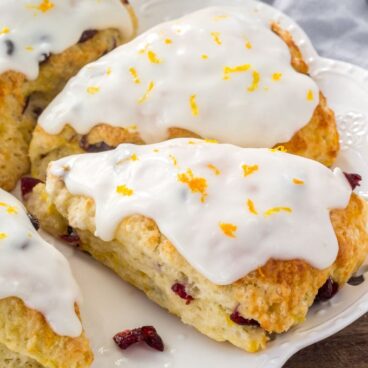 Plate of Cranberry Orange Scones