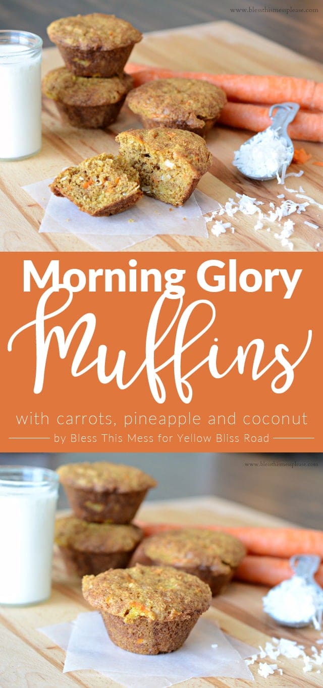 Morning Glory Muffins with Carrot, Coconut and Pineapple