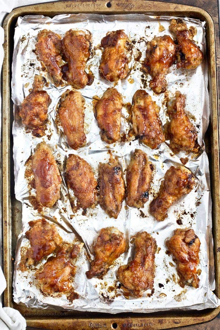 Oven Baked Crispy BBQ Chicken Wings