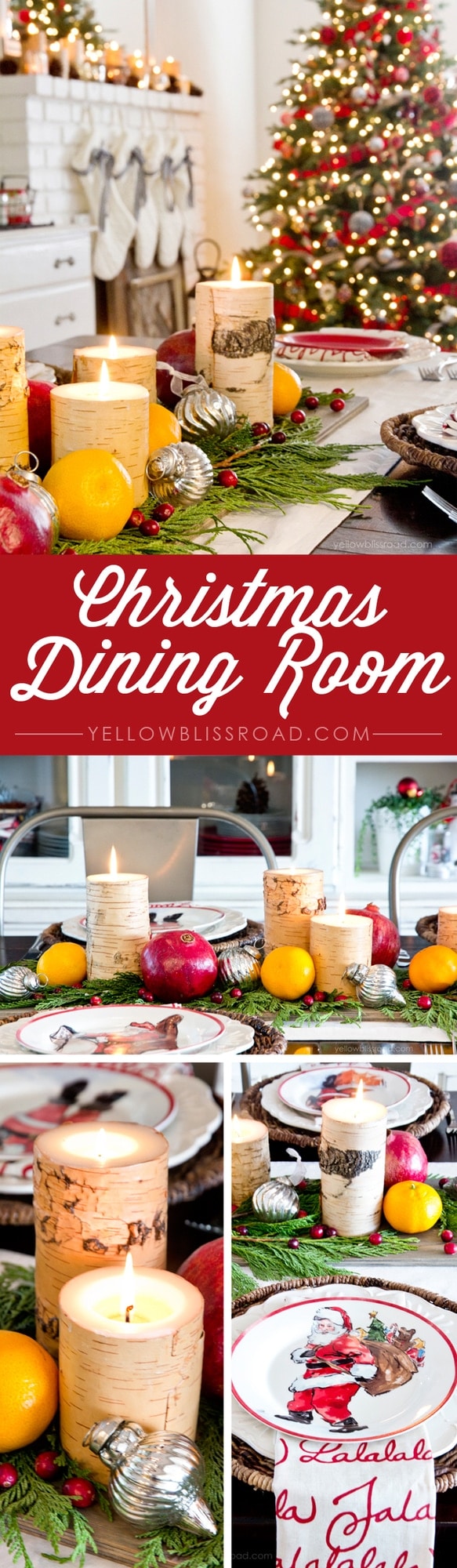 Rustic and Fresh Christmas Dining Room Decor