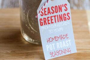 Homemade Pot Roast Seasoning Gift Idea with Free Printables