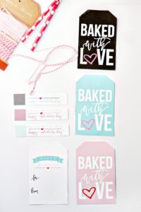 Printable “Baked with Love” Valentines