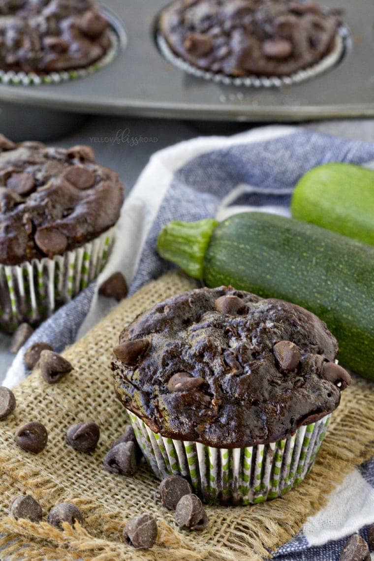 A close up of a chocolate muffin