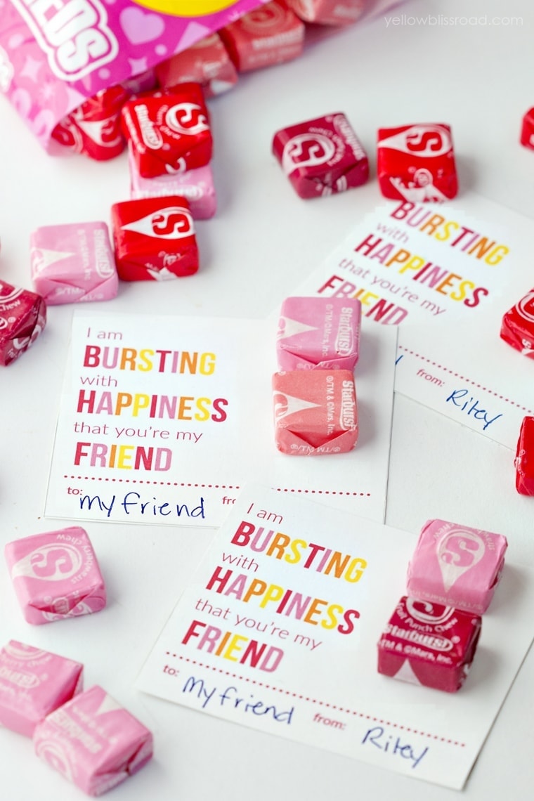 Free Printable Starburst Valentines