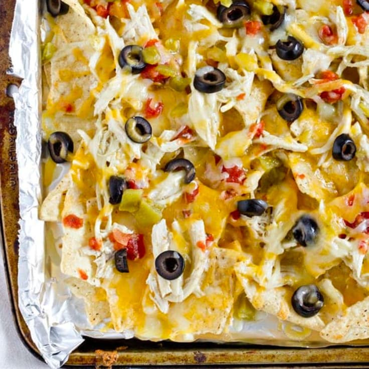 Green Chile Chicken Enchilada Nachos