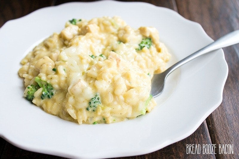 This easy Cheesy Broccoli, Chicken & Rice Skillet is perfect for busy weeknights!