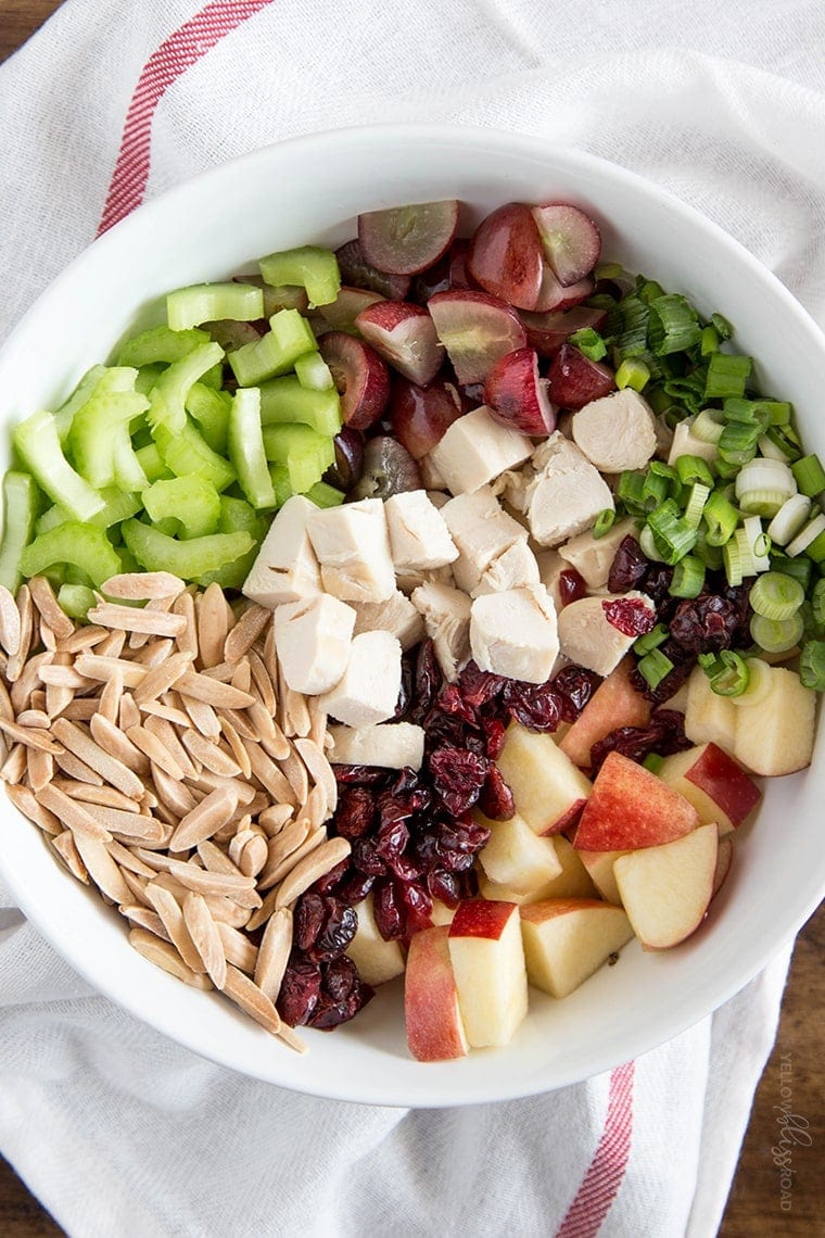 Chicken Apple Grape Salad with Almonds