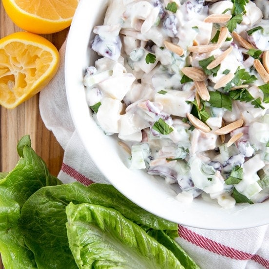 Creamy Chicken, Apple & Grape Salad Yellow Bliss Road