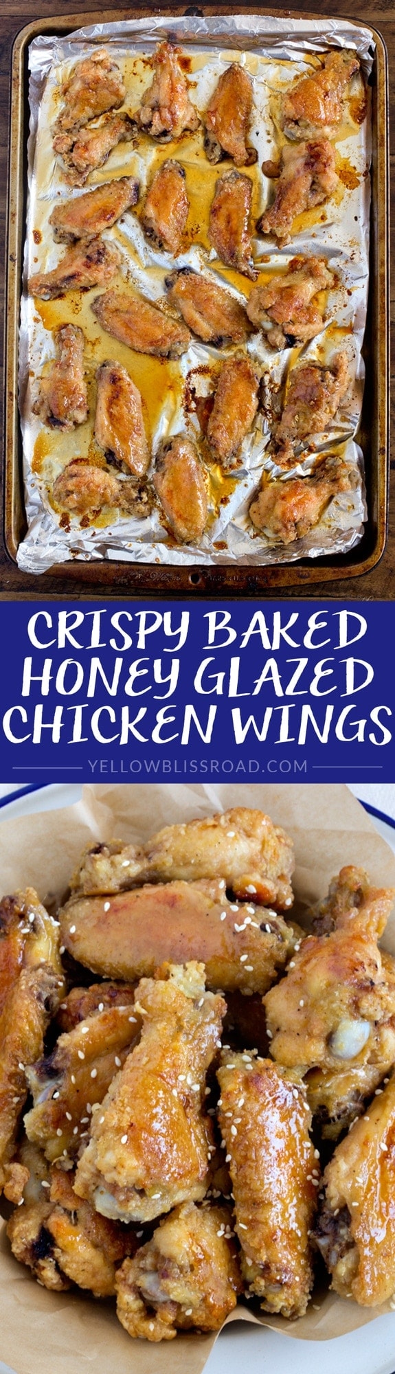 Crispy Baked Honey Glazed Chicken Wings