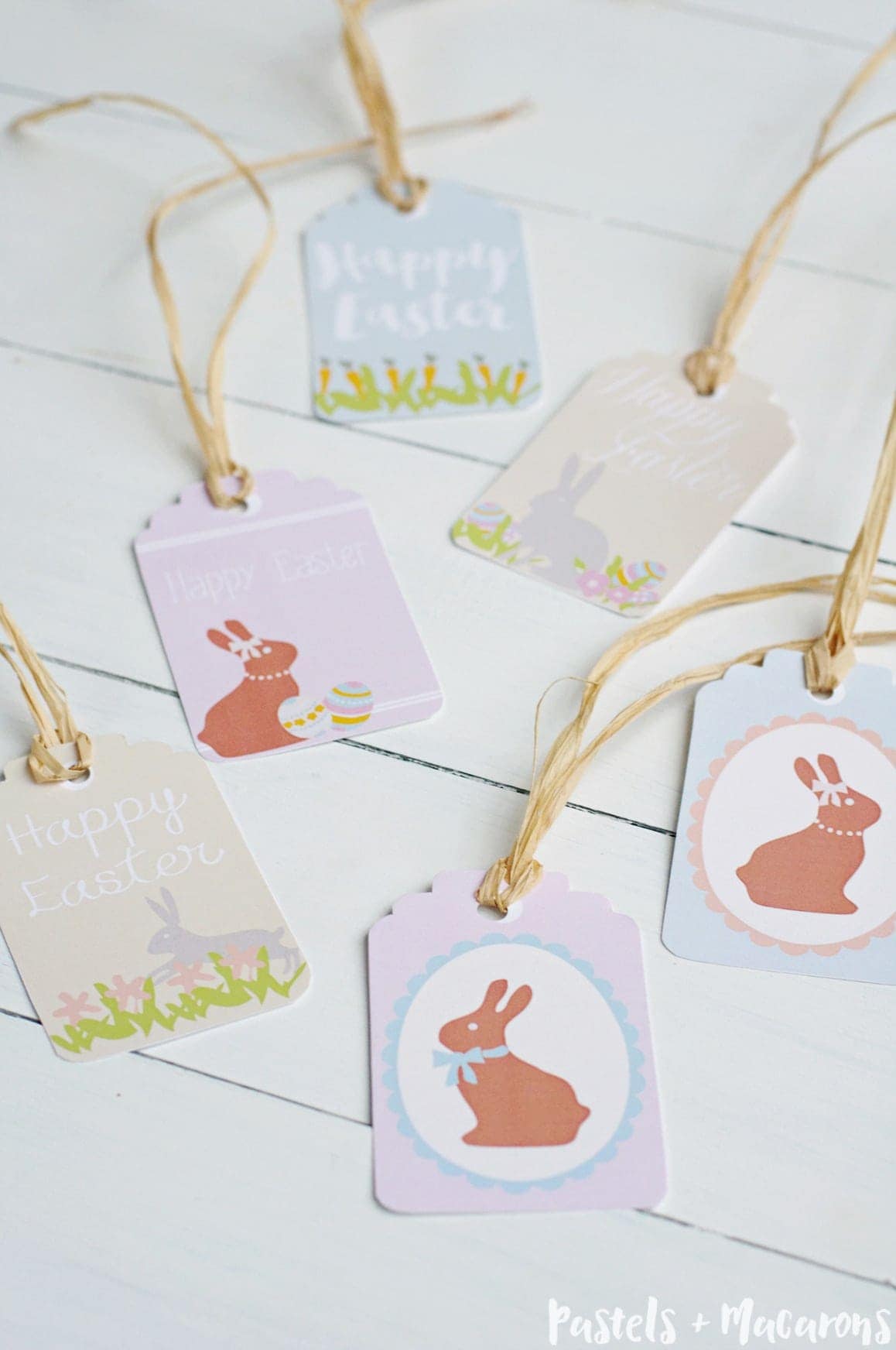 Download your Free Printable Easter Gift Tags for all your gifts this Easter. You get a six of 6 pastel colored tags!