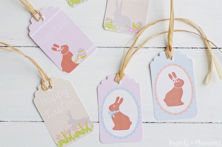 Download these Free Printable Easter Gift Tags for all your gifts this Easter. You get a sex of 6 pastel colored tags!