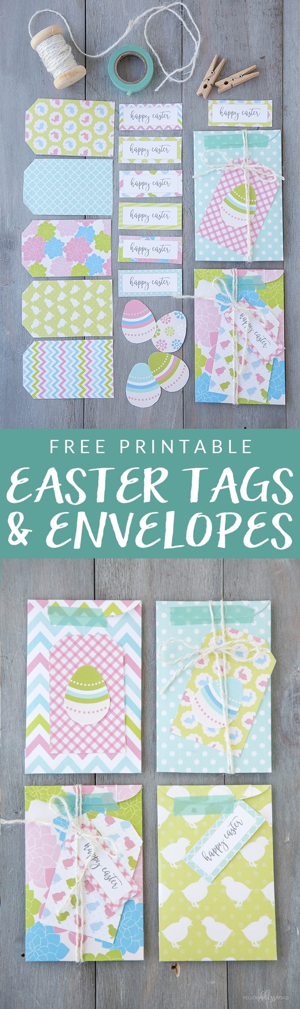 Free Printable Easter Tags, Labels and Envelopes