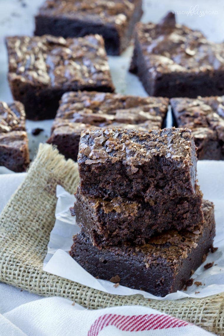 Fudgy one bowl brownies