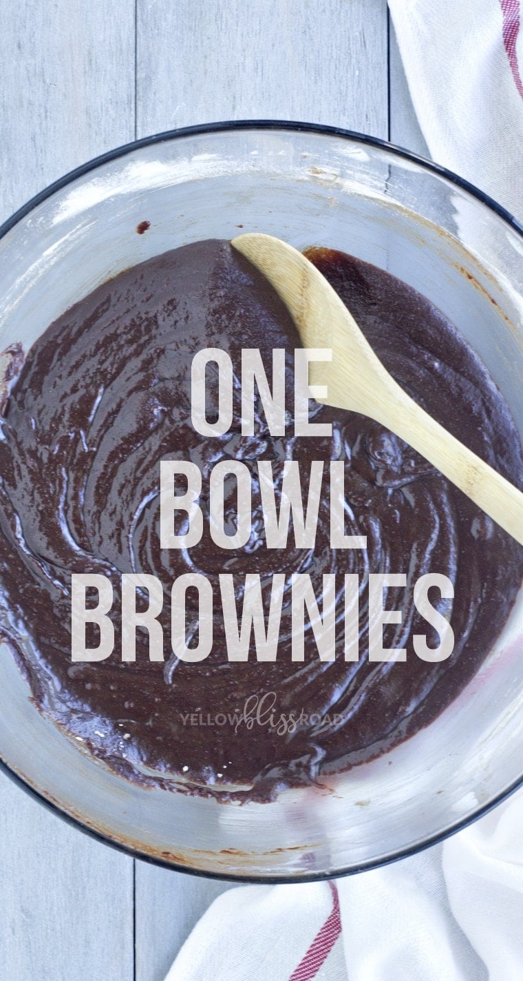 One Bowl Brownies with just 6 ingredients!