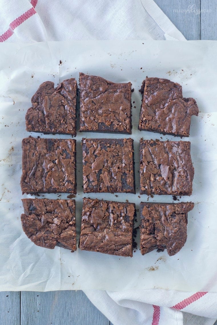 Sliced brownies