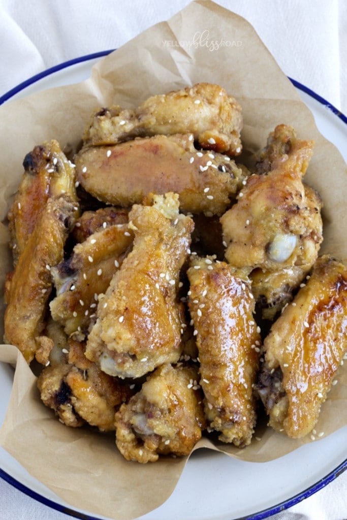 Crispy Baked Chicken Wings with Honey Glaze Yellow Bliss Road