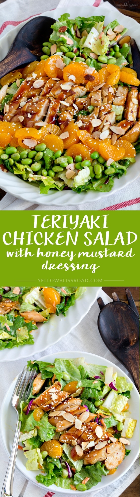 Teriyaki Chicken Salad with Honey Mustard Dressing - Red Robin Banzai Salad Copycat