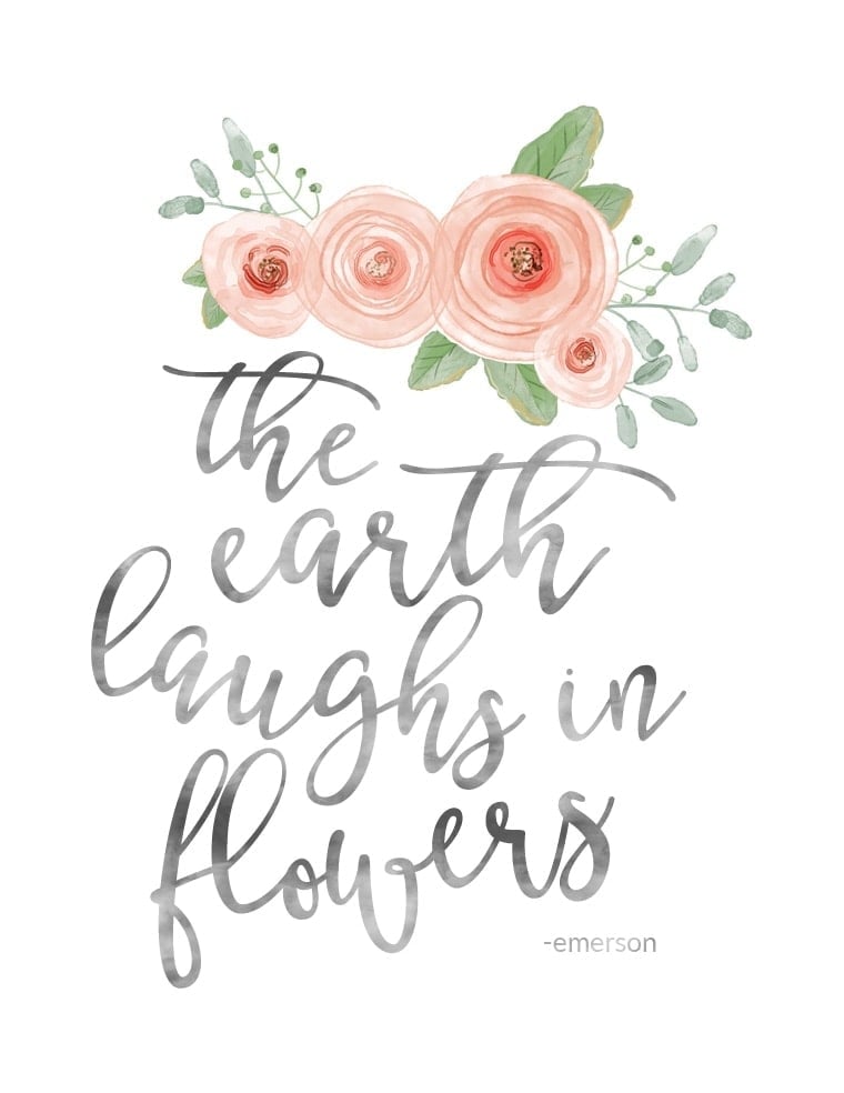 The Earth Laughs in Flowers Watercolor print