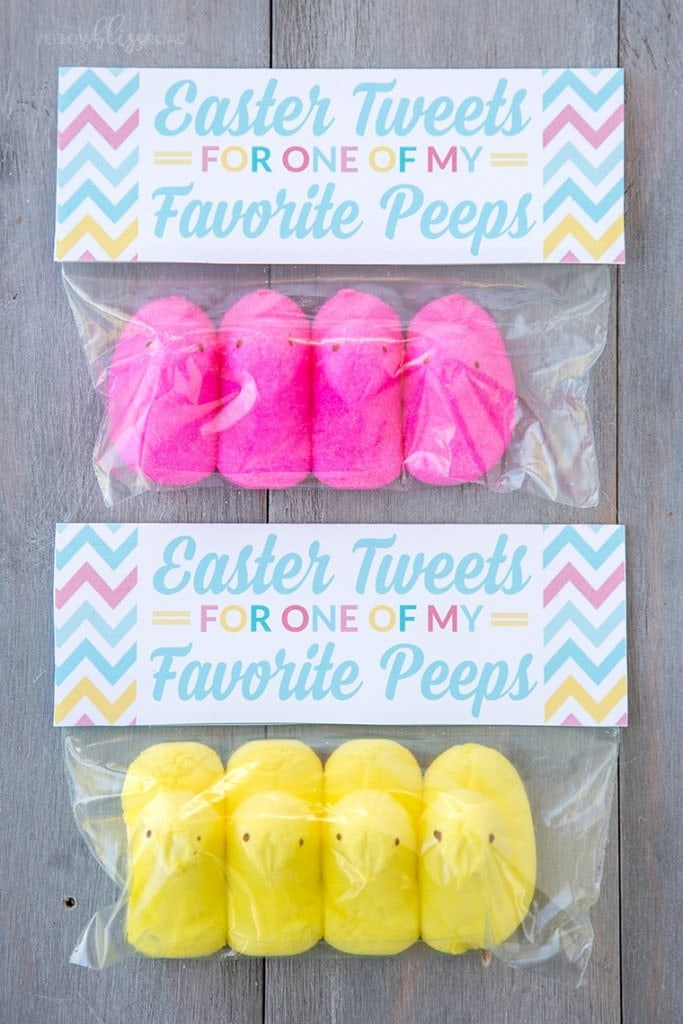 Peeps Easter Gift Idea with Free Printables - Yellow Bliss Road