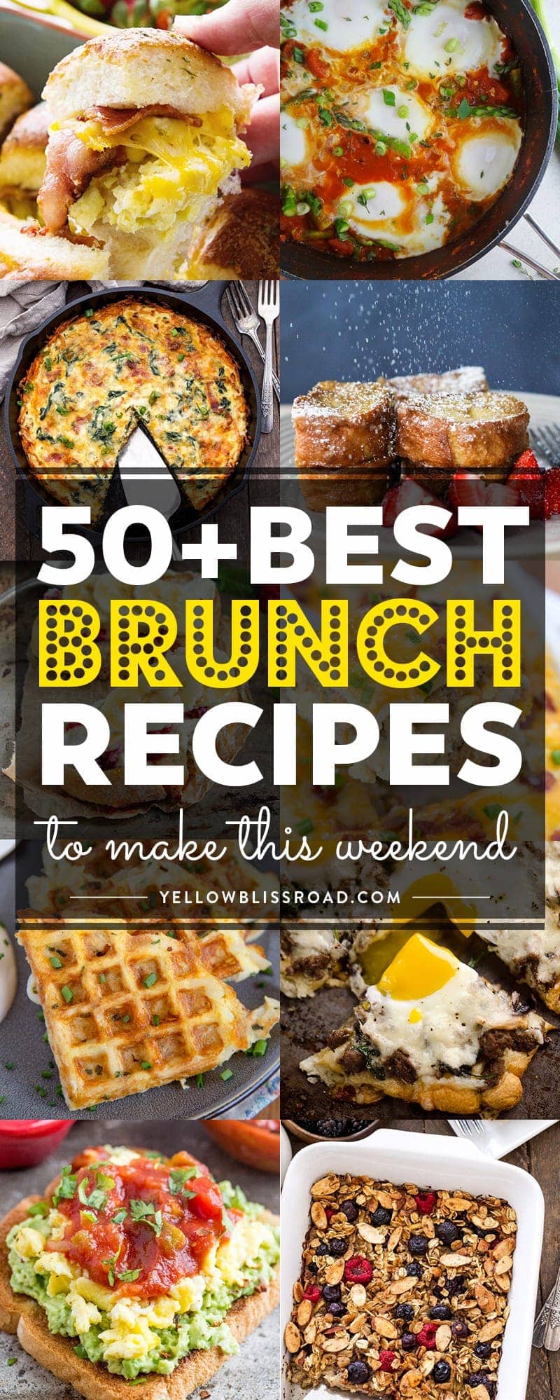 Social media image of 50+ best brunch recipes