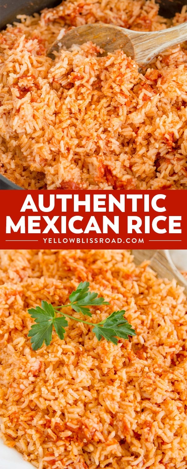 Authentic Mexican Rice collage
