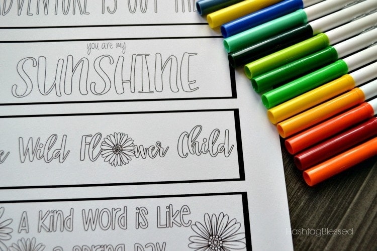 Printable Spring Bookmarks YOU can color!