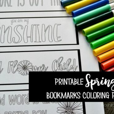 Printable Spring Bookmarks YOU can color!