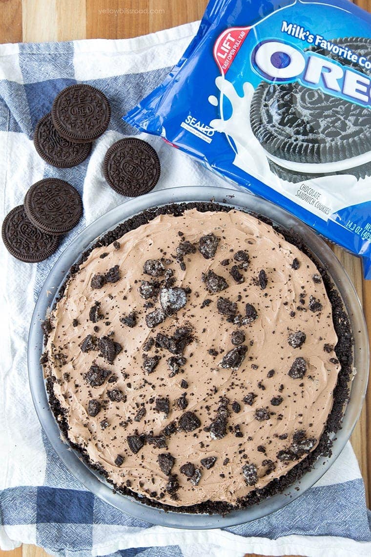 No Bake Chocolate Oreo Cheesecake with a homemade Oreo Crust