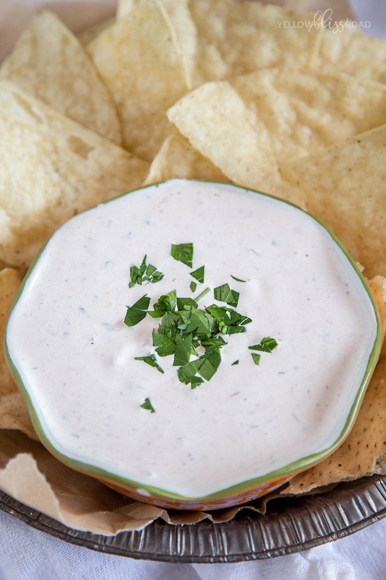 Mexican Sour Cream Dip | YellowBlissRoad.com