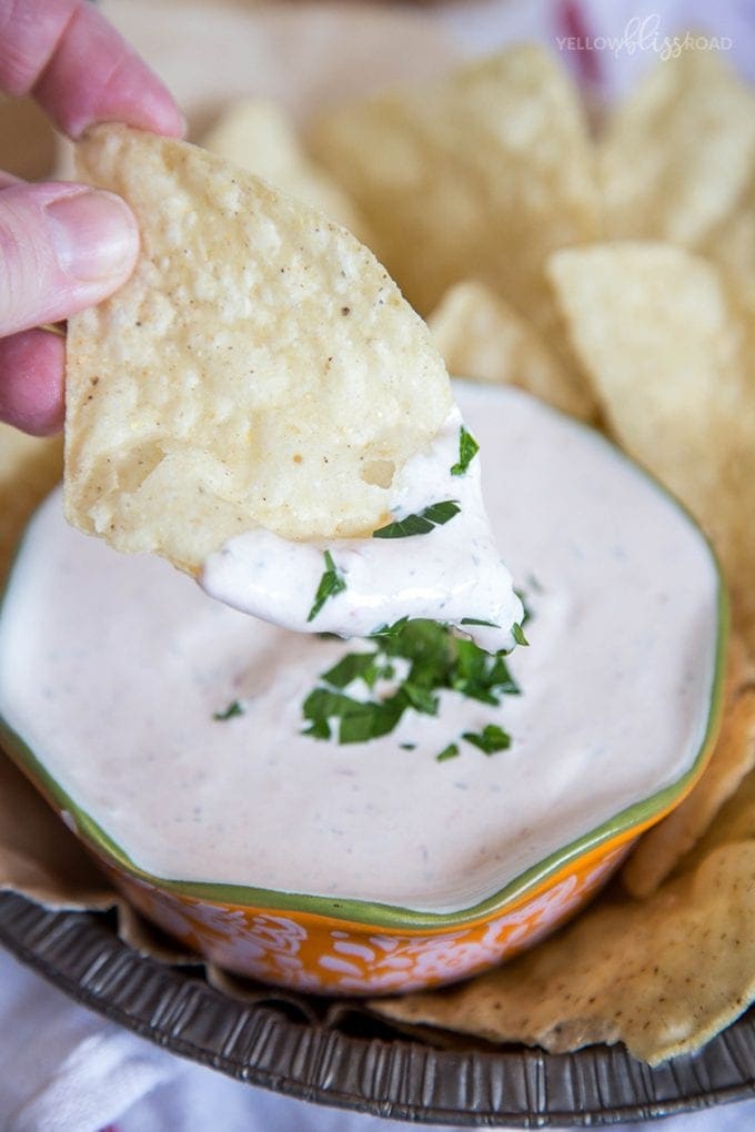 Mexican Sour Cream Dip Yellow Bliss Road
