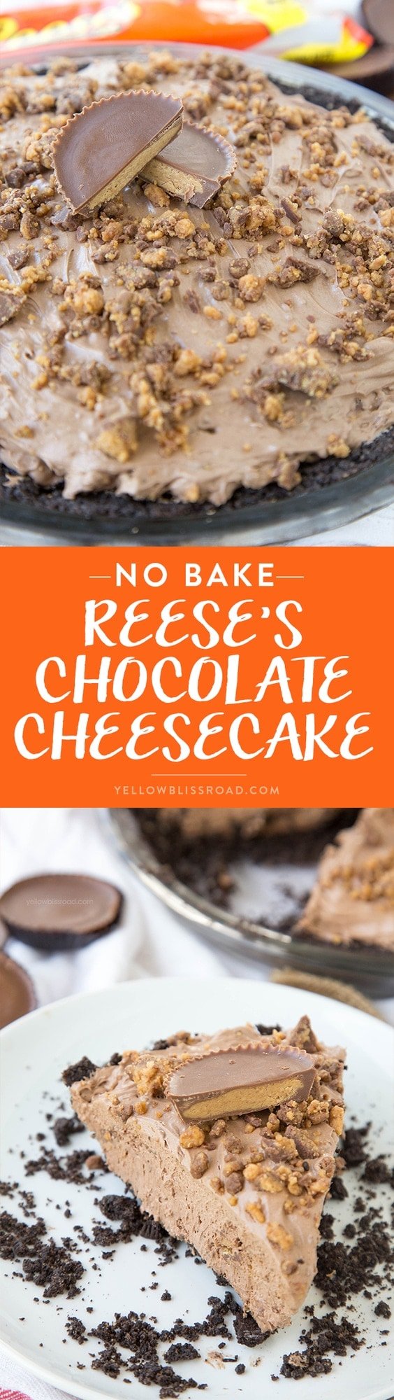 No Bake Reese's Chocolate Cheesecake