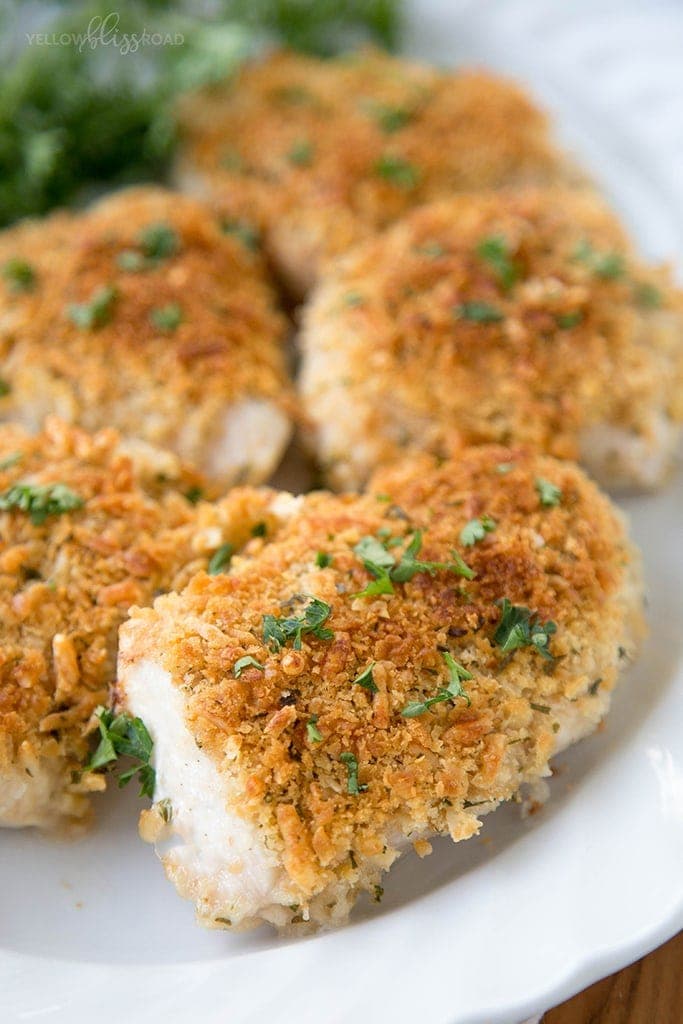 Baked Ranch Parmesan Crusted Chicken - delicious easy and perfect any night of the week.