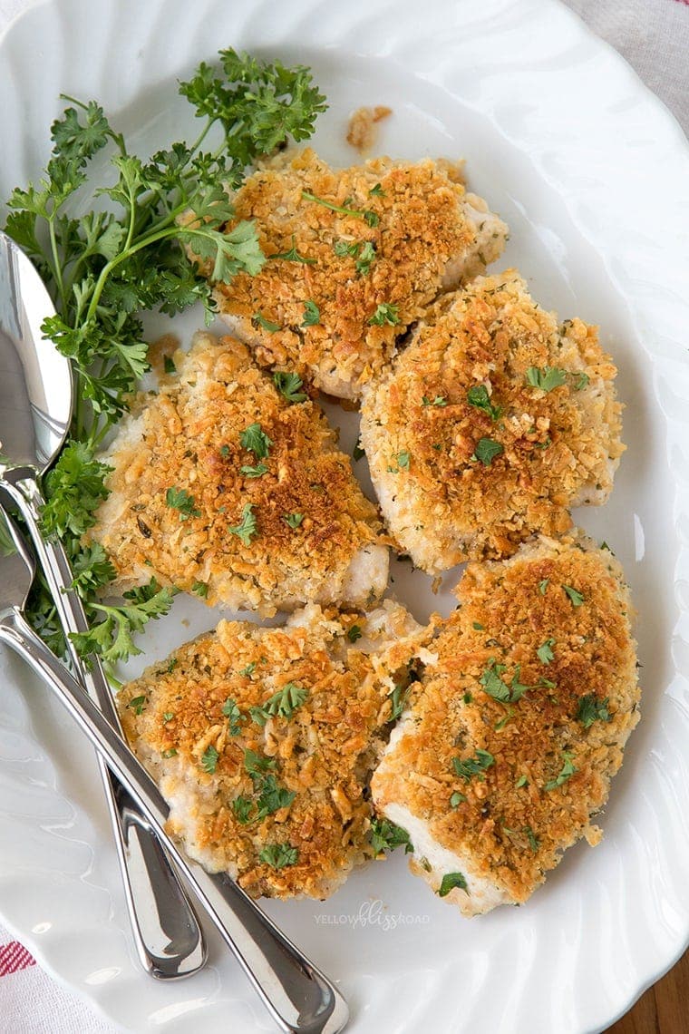 Baked Ranch Parmesan Crusted Chicken - delicious easy and perfect any night of the week.