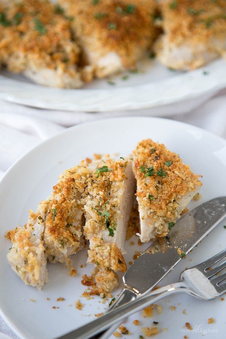 Baked Ranch Parmesan Crusted Chicken - delicious easy and perfect any night of the week.