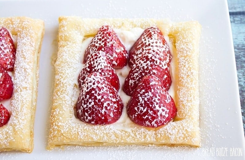 This Puff Pastry Fruit Pizza looks like a fancy dessert that's perfect for company, but it's crazy easy to make!