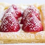 This Puff Pastry Fruit Pizza looks like a fancy dessert that's perfect for company, but it's crazy easy to make!