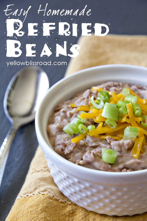 Social media image of refried beans