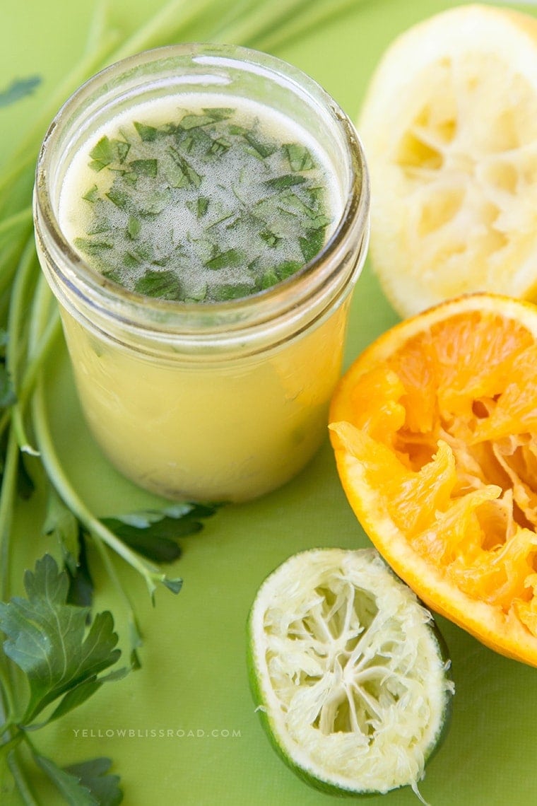 citrus vinaigrette with parsley, orange, lime and lemon