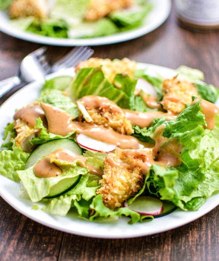 Crispy-Coconut-Chicken-Salad-Recipe-Pink When