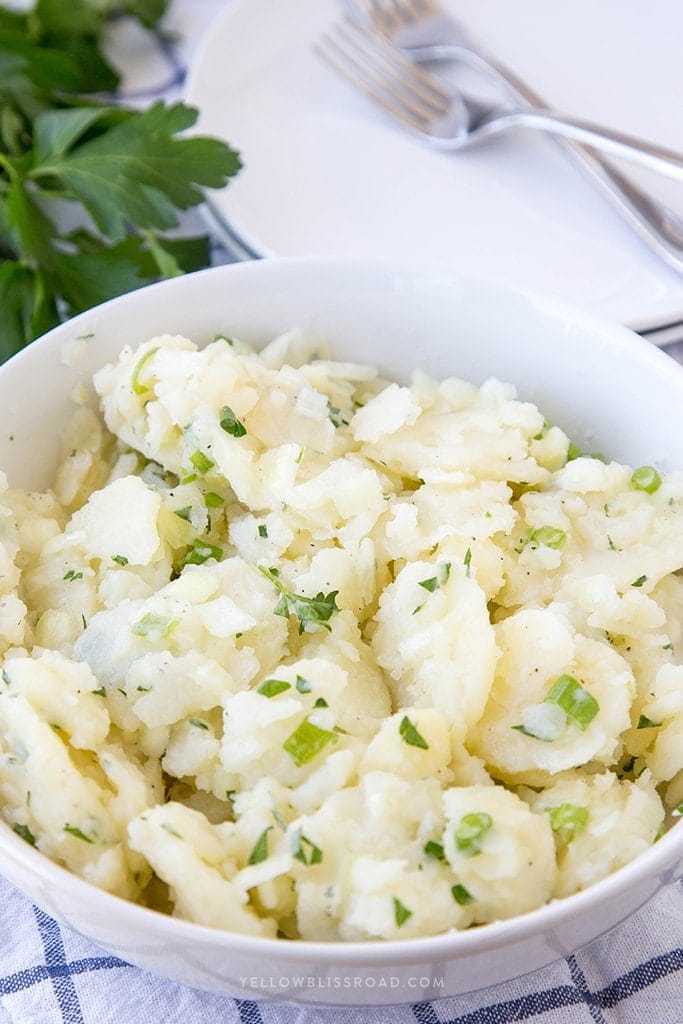 Easy, Short-Cut German Potato Salad - an oil and vinegar based potato salad that's a great side dish for just about anything!