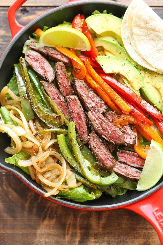 Steak Fajita Salad - Damn Delicious